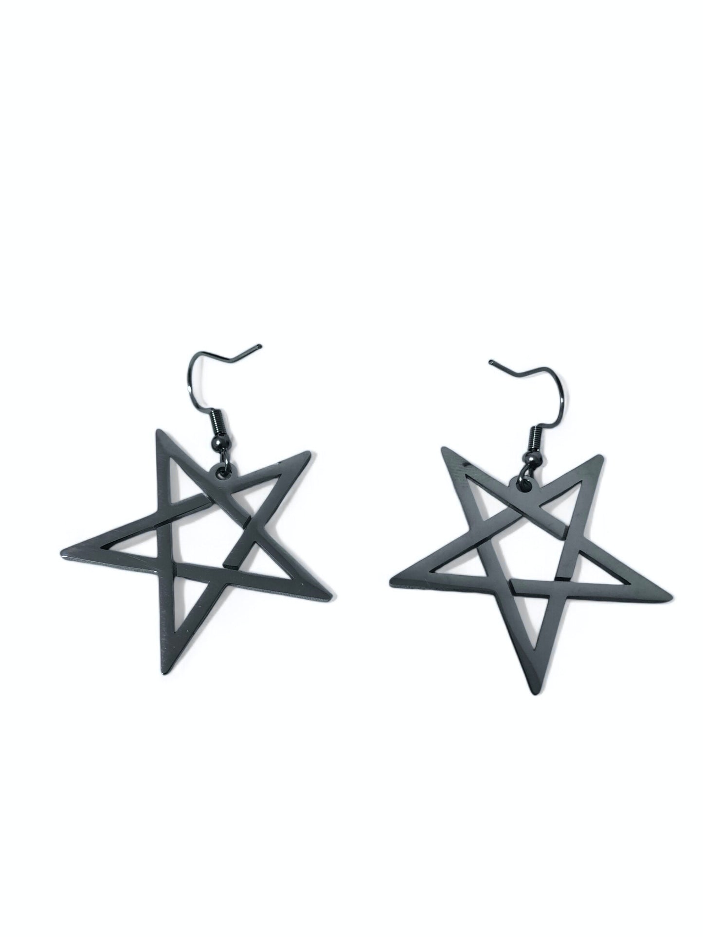 PUNKLRY STAR OF DEATH EARRINGS