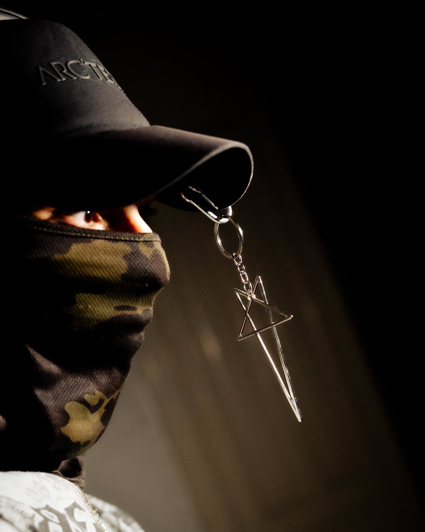 PUNKLRY PENTAGRAM KEYCHAIN