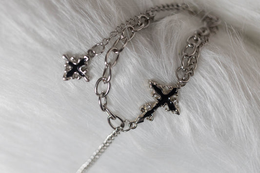 BE Black Void Cross Bracelet