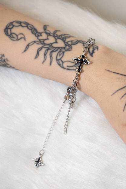 BE Black Void Cross Bracelet