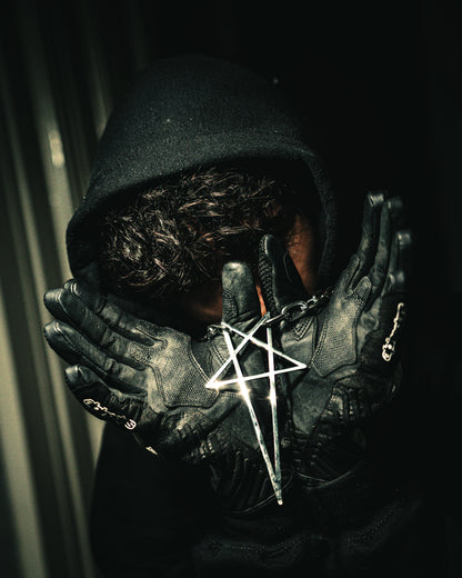 PUNKLRY BIG PENTAGRAM CHAIN