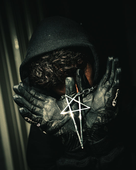 PUNKLRY BIG PENTAGRAM CHAIN