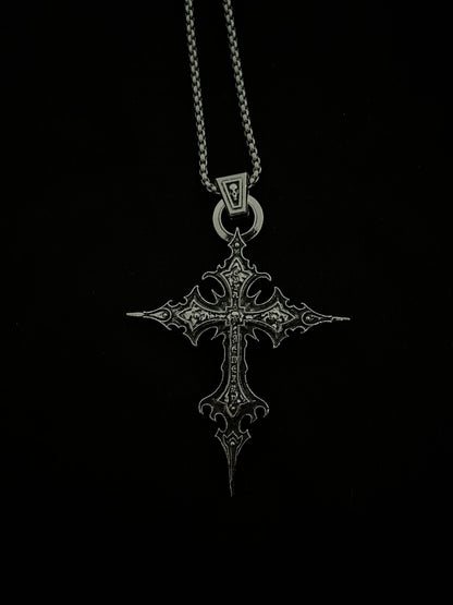 PUNKLRY SHARP CROSS NECKLACE