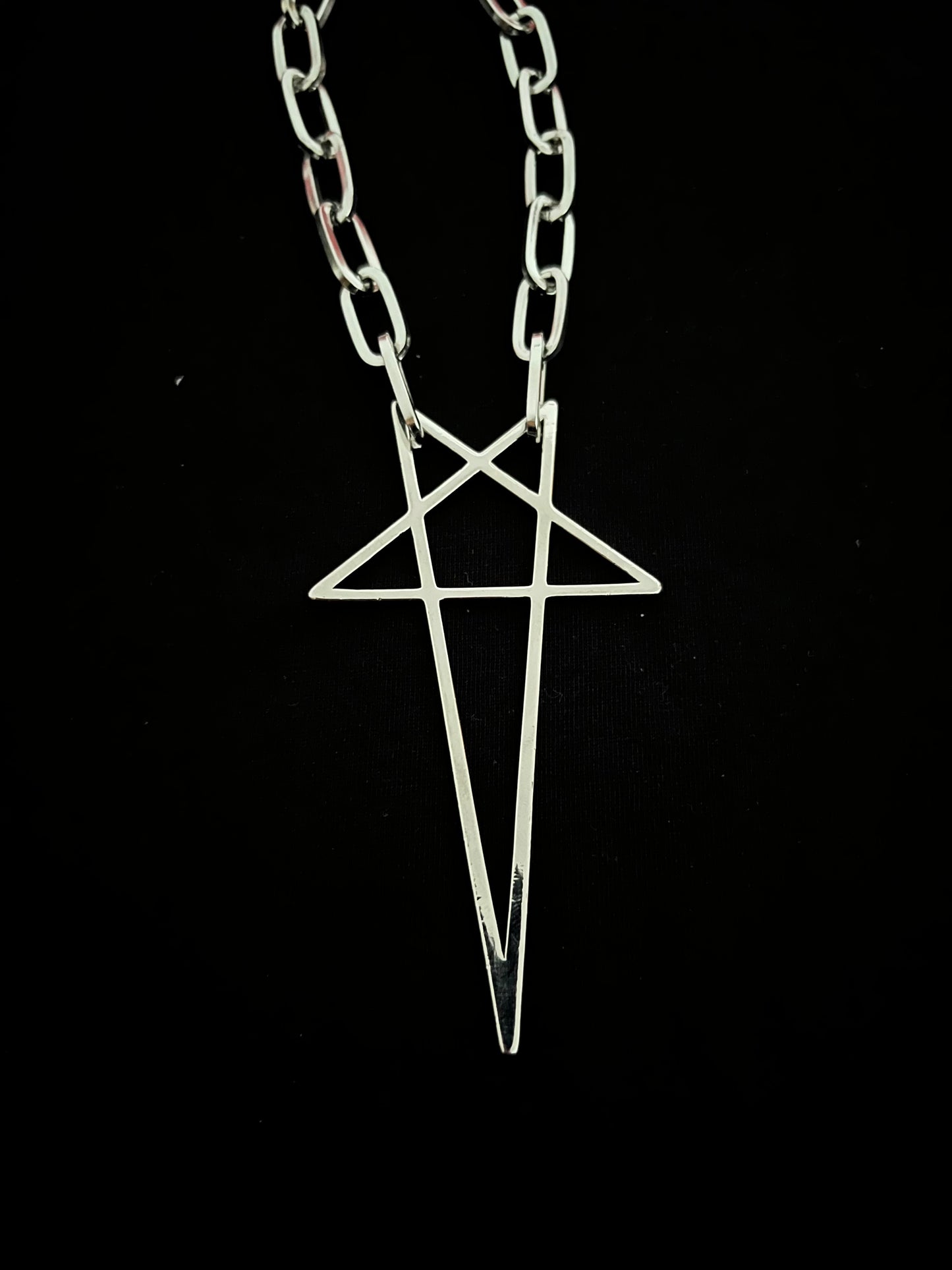 PUNKLRY SMALL PENTAGRAM CHAIN