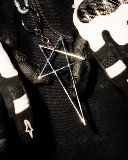 PUNKLRY PENTAGRAM KEYCHAIN