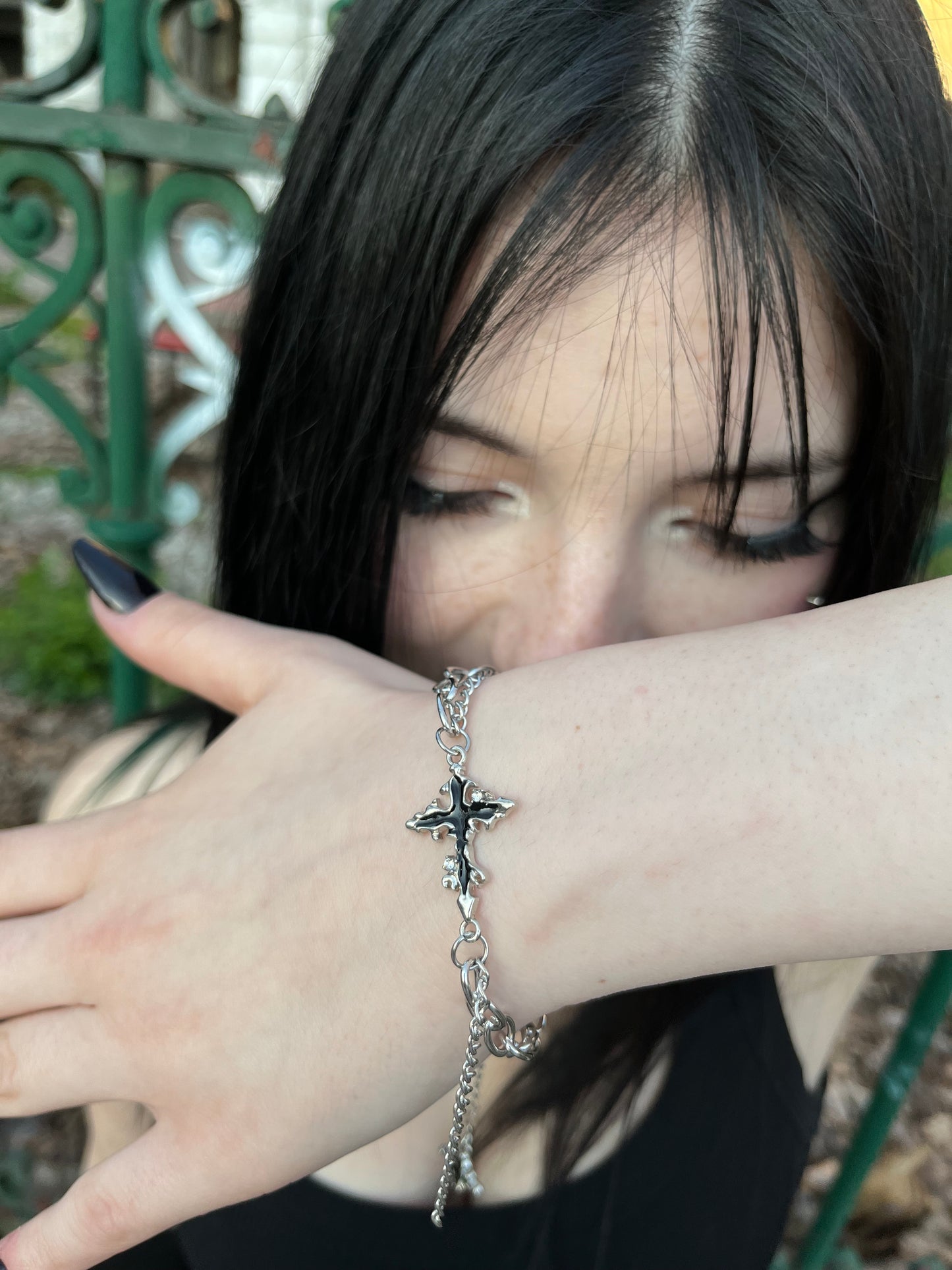 BE Black Void Cross Bracelet