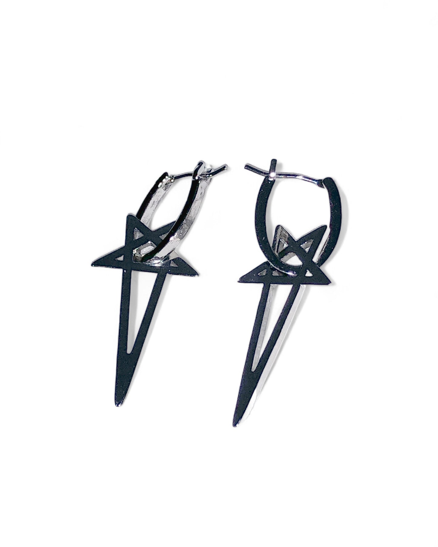 PUNKLRY PENTAGRAM EARRINGS